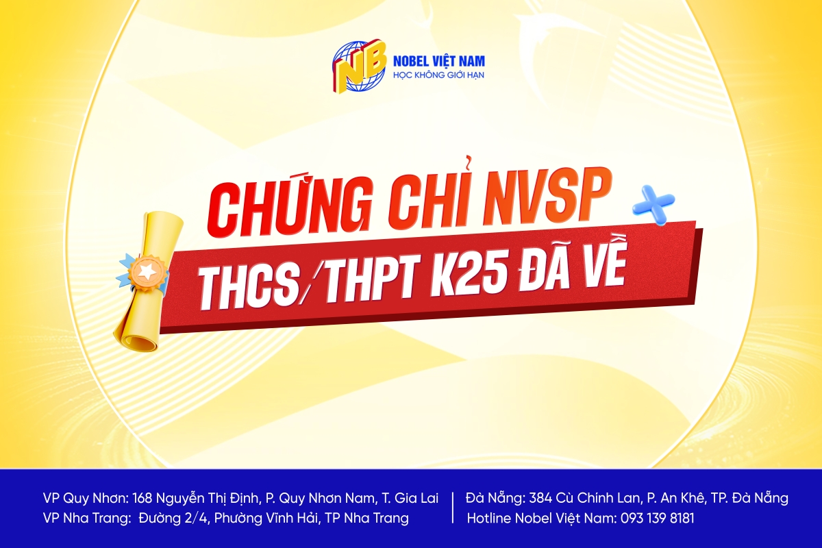 CHỨNG CHỈ NGHIỆP VỤ SƯ PHẠM TRUNG HỌC CƠ SỞ/ TRUNG HỌC PHỔ THÔNG K25 